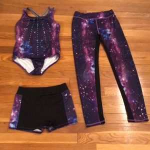 Three piece gymnastic/dance set.